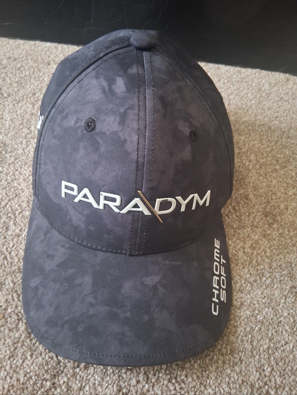Callaway Paradym Chrome Soft Apex Odyssey Black Gray Camo  Strapback Golf Hat
